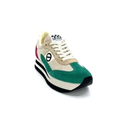 Teenager|Baskets<No Name Baskets Running Flex M Jogger W Daim Fuchsia Textile Beige Vert