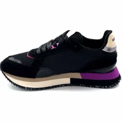 Sport|Décontracté<No Name Baskets Running Mia Jogger W Cuir Noir Fushia FushiaNoir