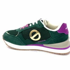 Sport|Baskets<No Name Baskets Running Tova Runner W Daim Vert Textile Vert Blanc Violet BlancFushiaVert