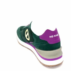Sport|Baskets<No Name Baskets Running Tova Runner W Daim Vert Textile Vert Blanc Violet BlancFushiaVert