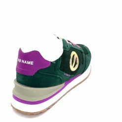 Sport|Baskets<No Name Baskets Running Tova Runner W Daim Vert Textile Vert Blanc Violet BlancFushiaVert
