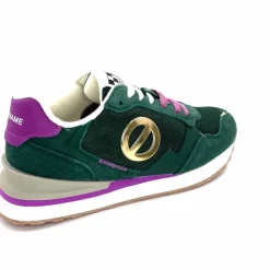 Sport|Baskets<No Name Baskets Running Tova Runner W Daim Vert Textile Vert Blanc Violet BlancFushiaVert
