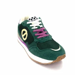 Sport|Baskets<No Name Baskets Running Tova Runner W Daim Vert Textile Vert Blanc Violet BlancFushiaVert