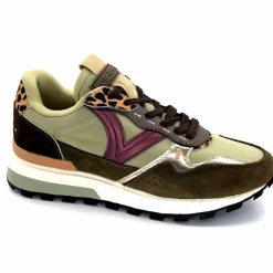 Sport Chic|Animalier<Victoria Baskets Running 1156108 Textile Daim Kaki KakiLéopard