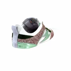 Teenager|Décontracté<Semerdjian Baskets SMR Chita 11377 Cuir Blanc Glitter Rose Vert