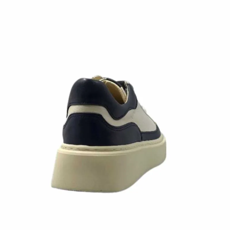 Sport Chic|Baskets<Softwaves Baskets 8.80.01/03 Cuir Crème & Marine