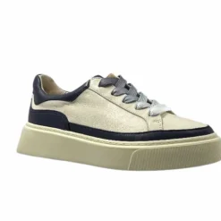 Sport Chic|Baskets<Softwaves Baskets 8.80.01/03 Cuir Crème & Marine