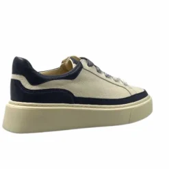 Sport Chic|Baskets<Softwaves Baskets 8.80.01/03 Cuir Crème & Marine