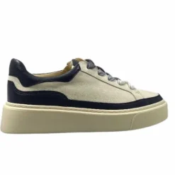 Sport Chic|Baskets<Softwaves Baskets 8.80.01/03 Cuir Crème & Marine