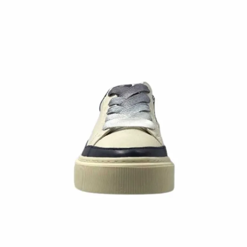 Sport Chic|Baskets<Softwaves Baskets 8.80.01/03 Cuir Crème & Marine