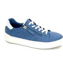 Sport Chic|Baskets<ivoire422 Baskets Zip Ivoire 278 Cuir Bleu