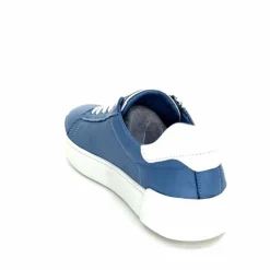 Sport Chic|Baskets<ivoire422 Baskets Zip Ivoire 278 Cuir Bleu