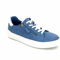 Sport Chic|Baskets<ivoire422 Baskets Zip Ivoire 278 Cuir Bleu