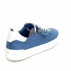 Sport Chic|Baskets<ivoire422 Baskets Zip Ivoire 278 Cuir Bleu