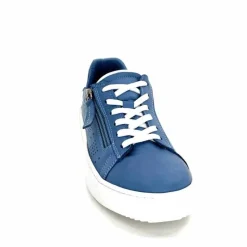 Sport Chic|Baskets<ivoire422 Baskets Zip Ivoire 278 Cuir Bleu