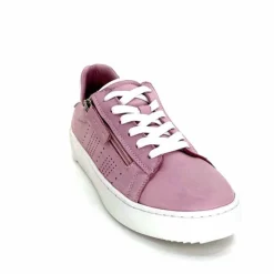 Sport Chic|Basic<ivoire422 Baskets Zip Ivoire 278 Cuir Rose