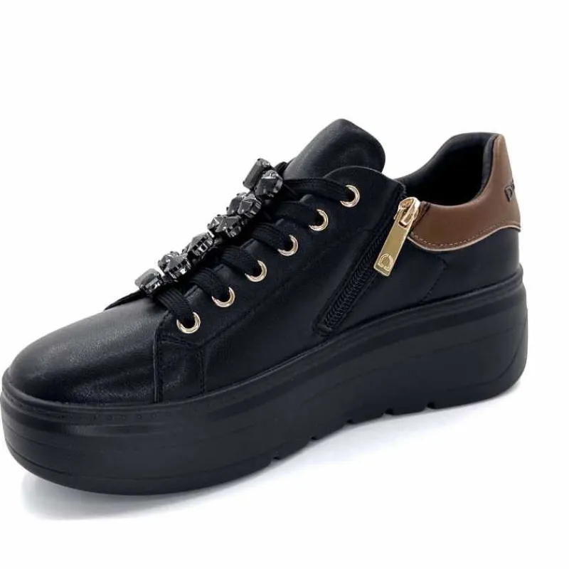 Masculin|Bijoux<Ivoire0130a Baskets Zip Ivoire 675527 Cuir Noir