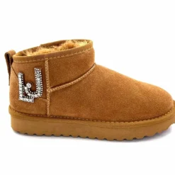 Fourrure|Décontracté<Liu.Jo Boots Fourrées Mouton Sf423 Daim Cognac Marron