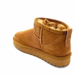 Fourrure|Décontracté<Liu.Jo Boots Fourrées Mouton Sf423 Daim Cognac Marron