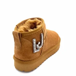 Fourrure|Décontracté<Liu.Jo Boots Fourrées Mouton Sf423 Daim Cognac Marron