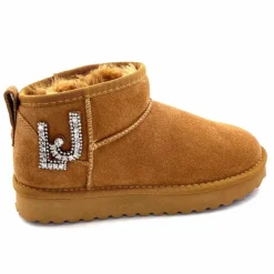 Fourrure|Décontracté<Liu.Jo Boots Fourrées Mouton Sf423 Daim Cognac Marron