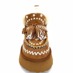 Fourrure|Fantaisie<nanku srls Boots Fourrées Mouton Nan-Ku Dfh-11 Daim Camel Marron