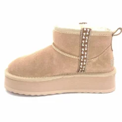 Fourrées|Bottines<Nathan Baume Boots Fourrées Mouton 242 N77 03 Daim Beige