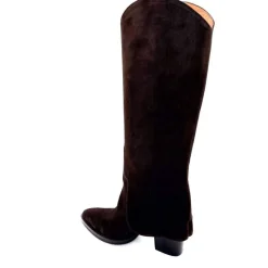 Talon|Santiags<martinat t Bottes à Talon Ivoire 3782 Daim Foncé Marron