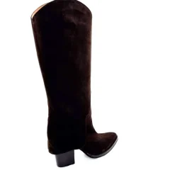 Talon|Santiags<martinat t Bottes à Talon Ivoire 3782 Daim Foncé Marron
