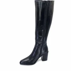 Féminin|Basic<Ivoire0104a Bottes à Talons Ivoire 46360 Cuir Noir