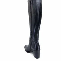 Féminin|Basic<Ivoire0104a Bottes à Talons Ivoire 46360 Cuir Noir