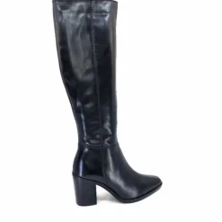 Féminin|Basic<Ivoire0104a Bottes à Talons Ivoire 46360 Cuir Noir