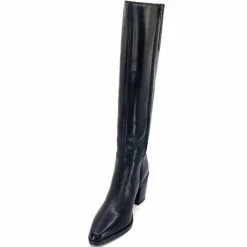 Féminin|Basic<Ivoire0104a Bottes à Talons Ivoire 46360 Cuir Noir