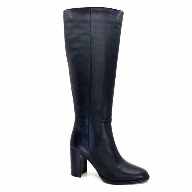 Elégant|Bottes<Ivoire0104a Bottes à Talons Ivoire 52108 Cuir Noir