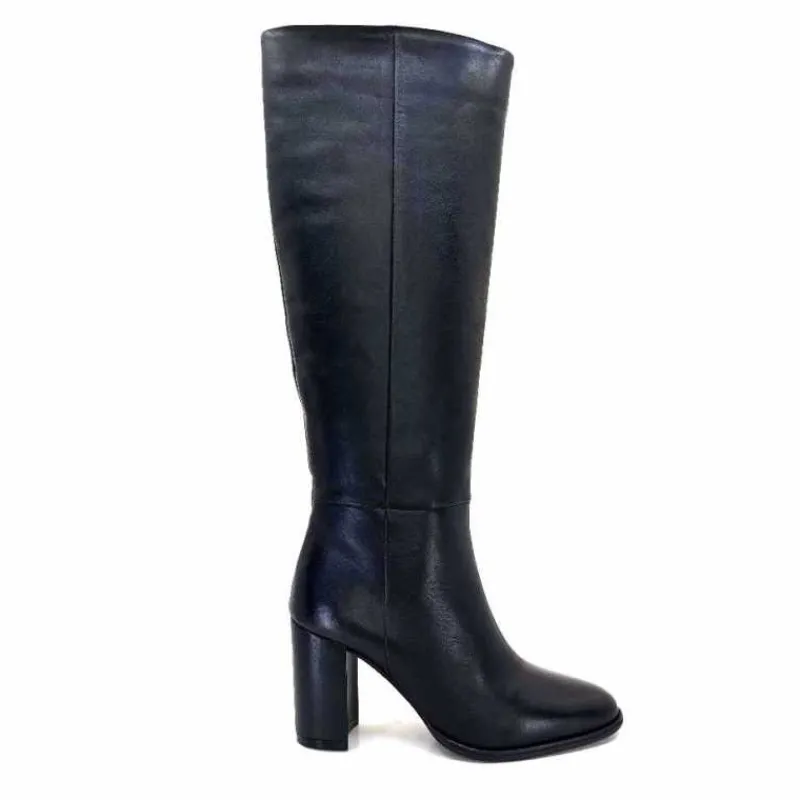 Elégant|Bottes<Ivoire0104a Bottes à Talons Ivoire 52108 Cuir Noir