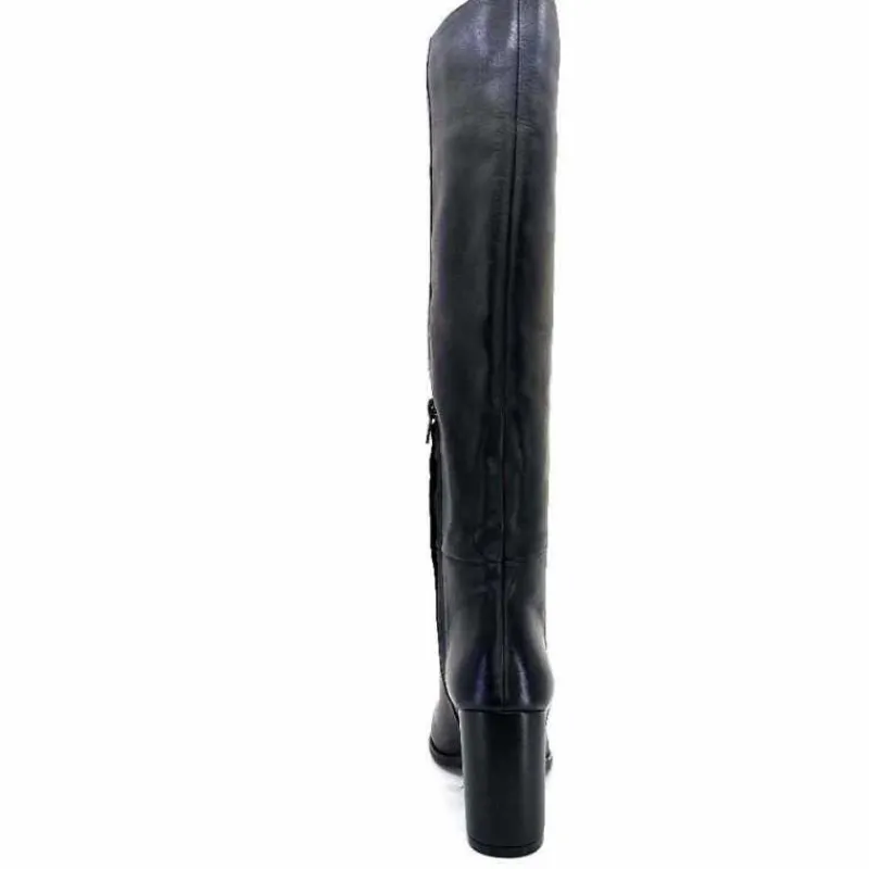 Elégant|Bottes<Ivoire0104a Bottes à Talons Ivoire 52108 Cuir Noir