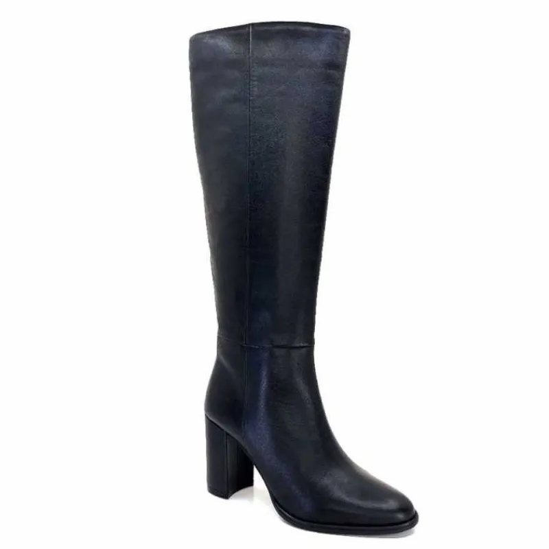 Elégant|Bottes<Ivoire0104a Bottes à Talons Ivoire 52108 Cuir Noir