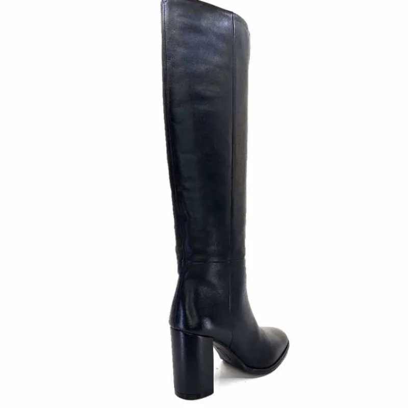Elégant|Bottes<Ivoire0104a Bottes à Talons Ivoire 52108 Cuir Noir