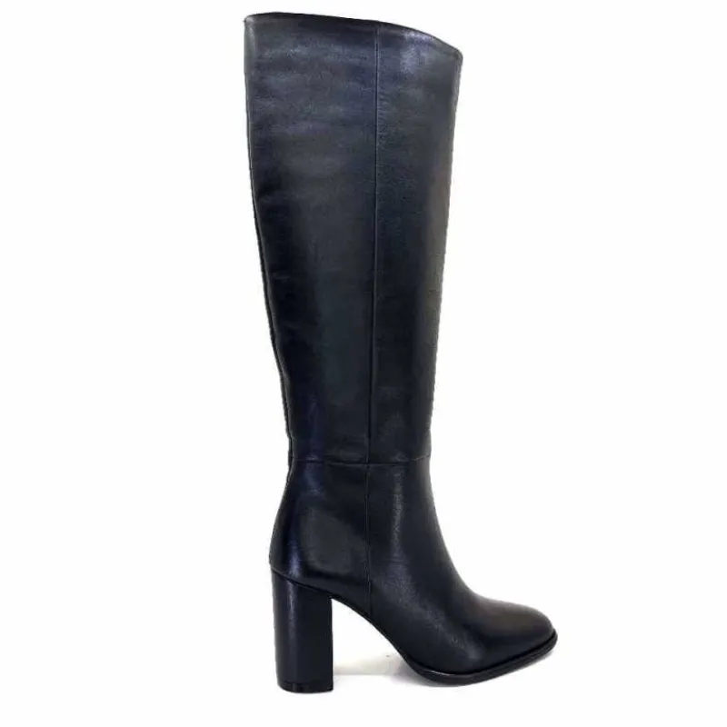 Elégant|Bottes<Ivoire0104a Bottes à Talons Ivoire 52108 Cuir Noir