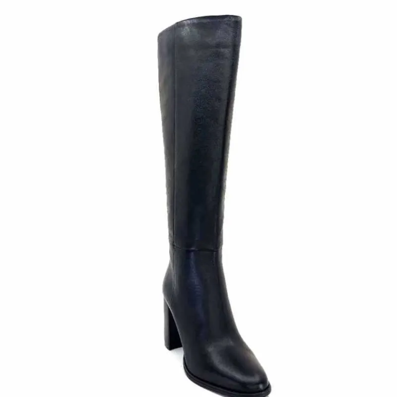 Elégant|Bottes<Ivoire0104a Bottes à Talons Ivoire 52108 Cuir Noir