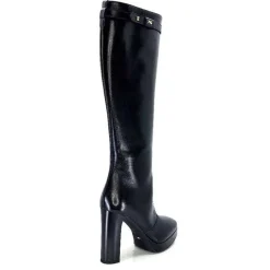 Féminin|Bottes<Nero Giardini Bottes à Talons 1308723 De 100 Cuir Noir
