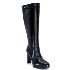 Féminin|Bottes<Nero Giardini Bottes à Talons 1308723 De 100 Cuir Noir