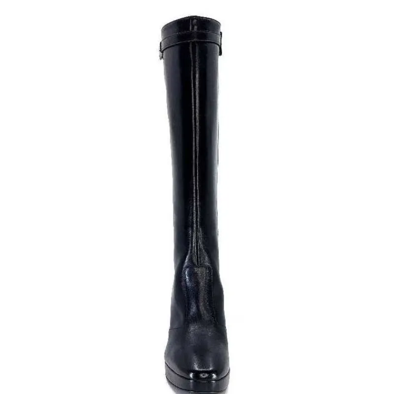 Féminin|Bottes<Nero Giardini Bottes à Talons 1308723 De 100 Cuir Noir