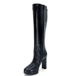 Féminin|Bottes<Nero Giardini Bottes à Talons 1308723 De 100 Cuir Noir