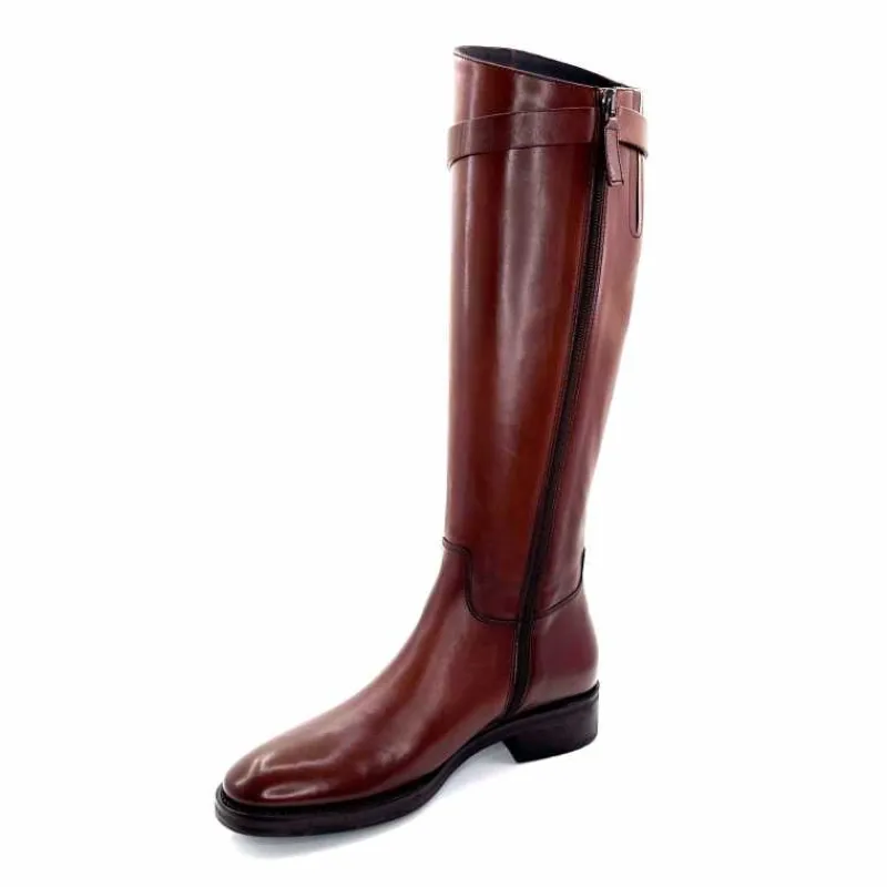 Bijoux|Basic<Triver Flight Bottes Cavalières 599 09 Cuir Marron