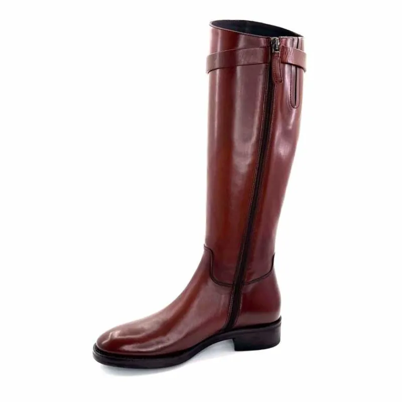 Bijoux|Basic<Triver Flight Bottes Cavalières 599 09 Cuir Marron