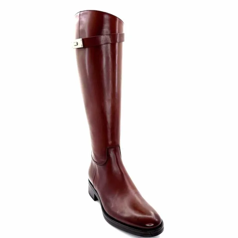 Bijoux|Basic<Triver Flight Bottes Cavalières 599 09 Cuir Marron