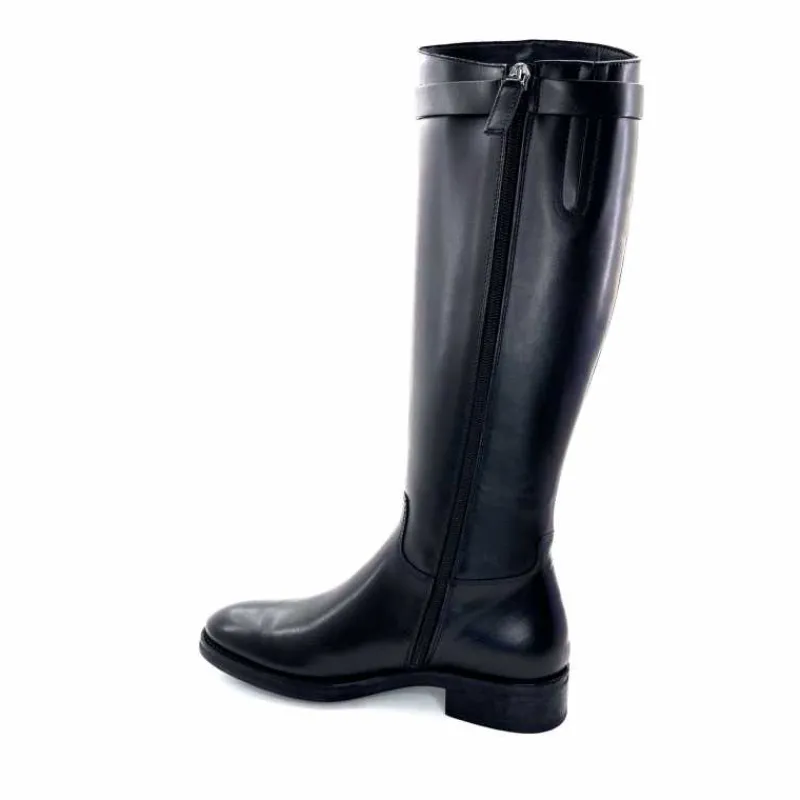 Bijoux|Basic<Triver Flight Bottes Cavalières 599 09 Cuir Noir