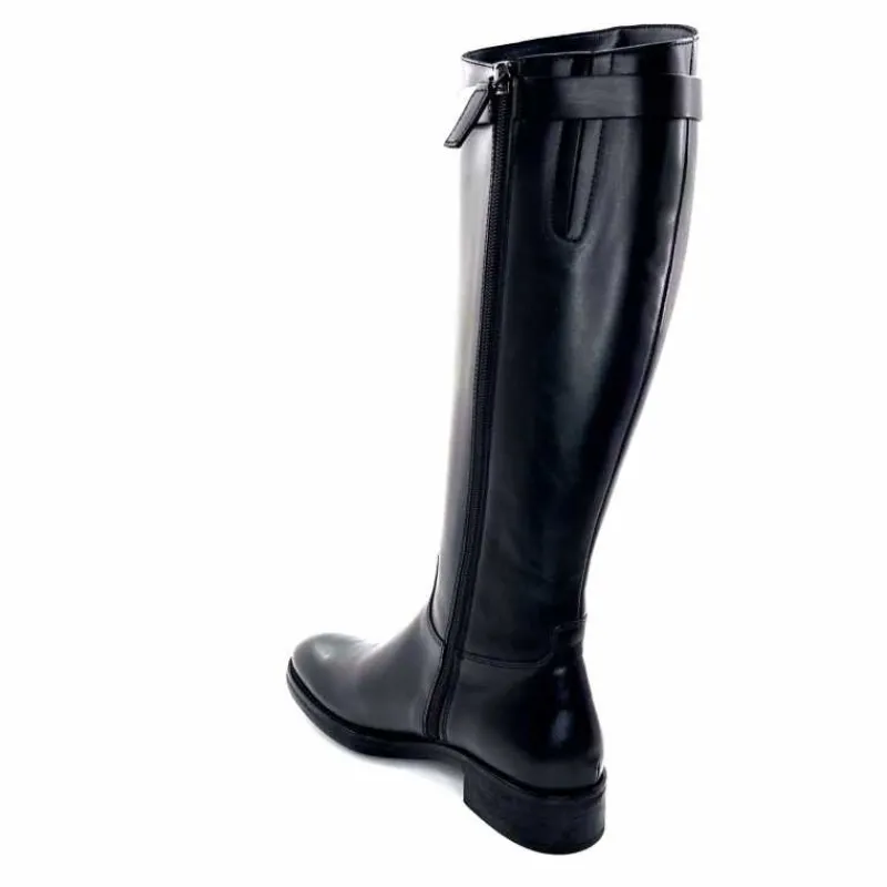 Bijoux|Basic<Triver Flight Bottes Cavalières 599 09 Cuir Noir