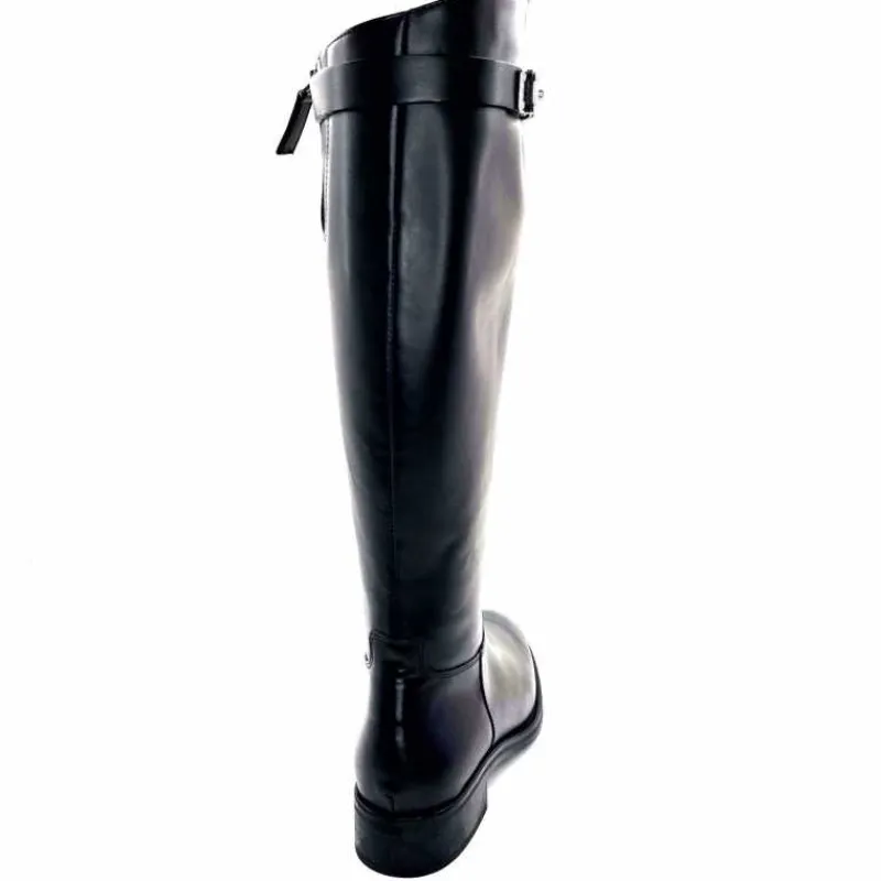 Bijoux|Basic<Triver Flight Bottes Cavalières 599 09 Cuir Noir